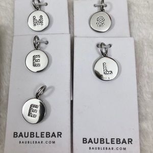 Baublebar Initial pavé charm pendant  E, M, L and S